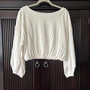 Free People We The Free Balloon Sleeve Crop Sweater size small